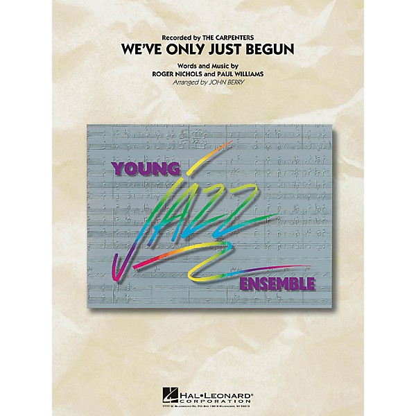 Hal Leonard We've Only Just Begun - Young Jazz Ensemble Series Level 3