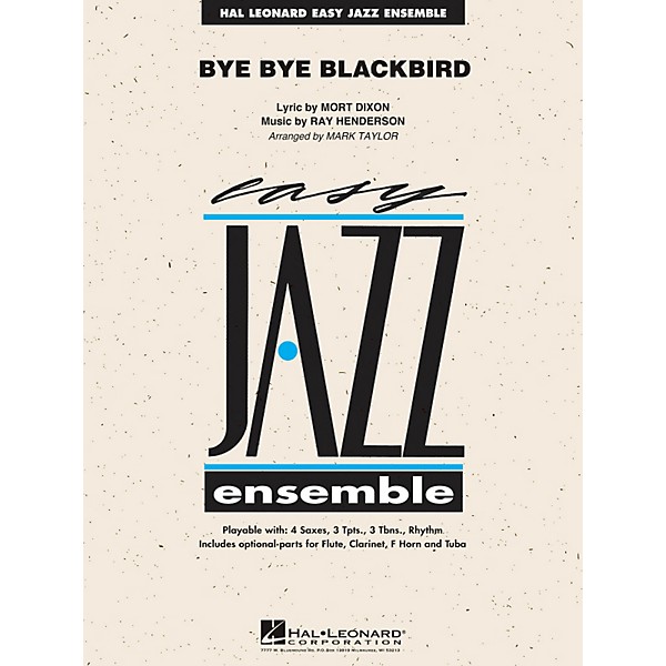 Hal Leonard Bye Bye Blackbird - Easy Jazz Ensemble Series Level 2