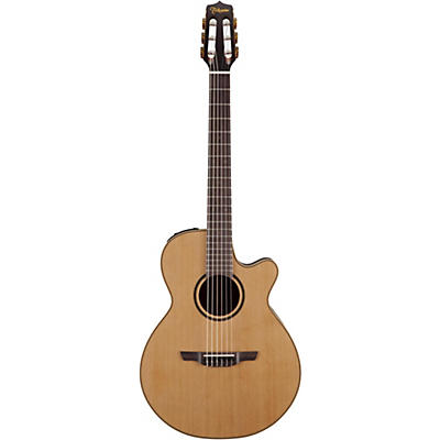 Takamine Pro Series 3 Folk Nylon Cutaway Acoustic-Electric Guitar Natural for sale