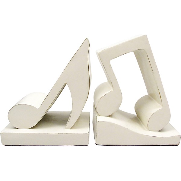AIM Musical Note Bookends (Antique White)
