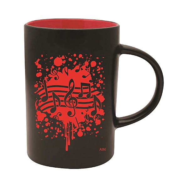 AIM Musical Note Burst Black/Red Coffee Mug