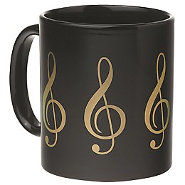 AIM Black/Gold Treble Clef Coffee Mug