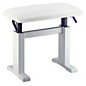 Musician's Gear Hydraulic Lift Piano Bench White Vinyl Top White Polished Finish thumbnail