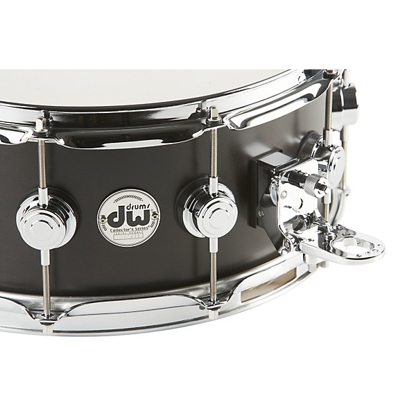 Open Box DW Collector's Series Satin Oil Snare Drum Level 1 Ebony with Chrome Hardware 6x14