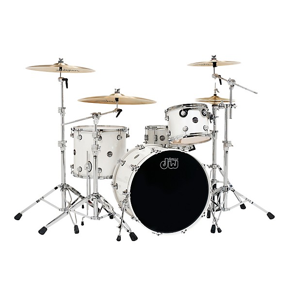 Open Box DW Performance Series 4-Piece Shell Pack Level 2 Pearl White Ice Lacquer with Chrome Hardware 190839703422