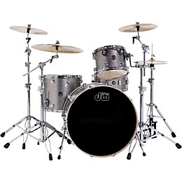 Clearance DW Performance Series 4-Piece Shell Pack Titanium Sparkle Finish with Chrome Hardware