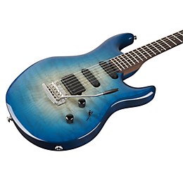 Ernie Ball Music Man Luke III HSS Quilt Maple Top Electric Guitar Bali Blue Burst