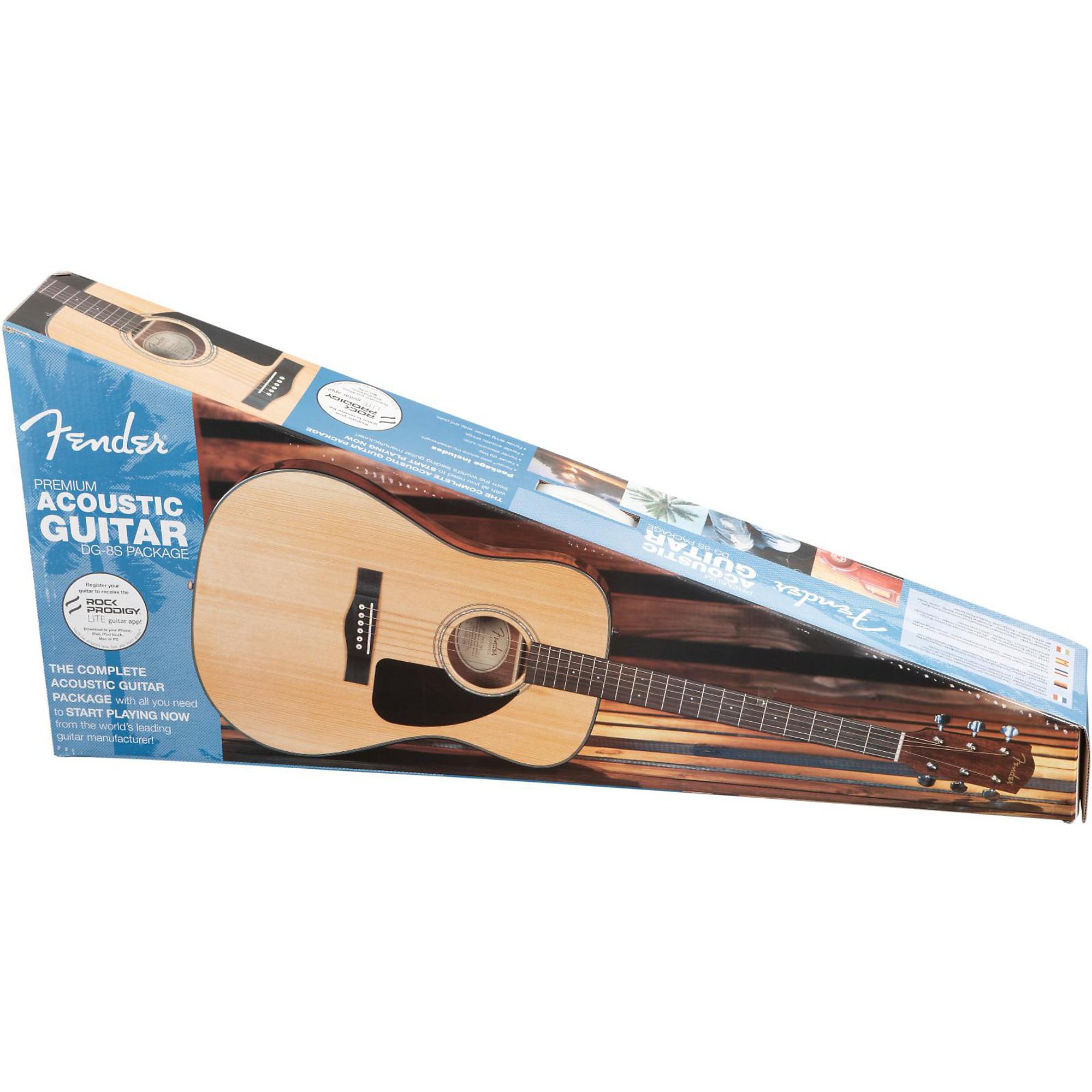 Open Box Fender DG-8S Dreadnought Acoustic Guitar Pack