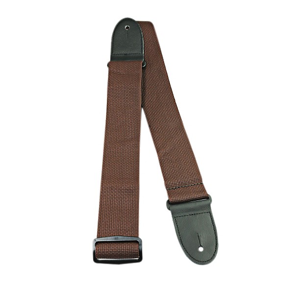 Perri's Poly Pro Guitar Strap with Deluxe Ends Brown