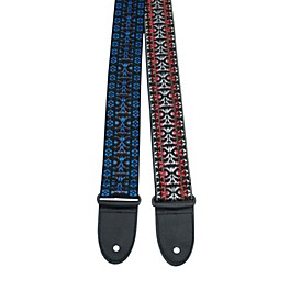 Perri's Hootenanny Design Woven Guitar Strap Red/Silver Perri's Hootenanny Design Woven Guitar Strap Red/Silver