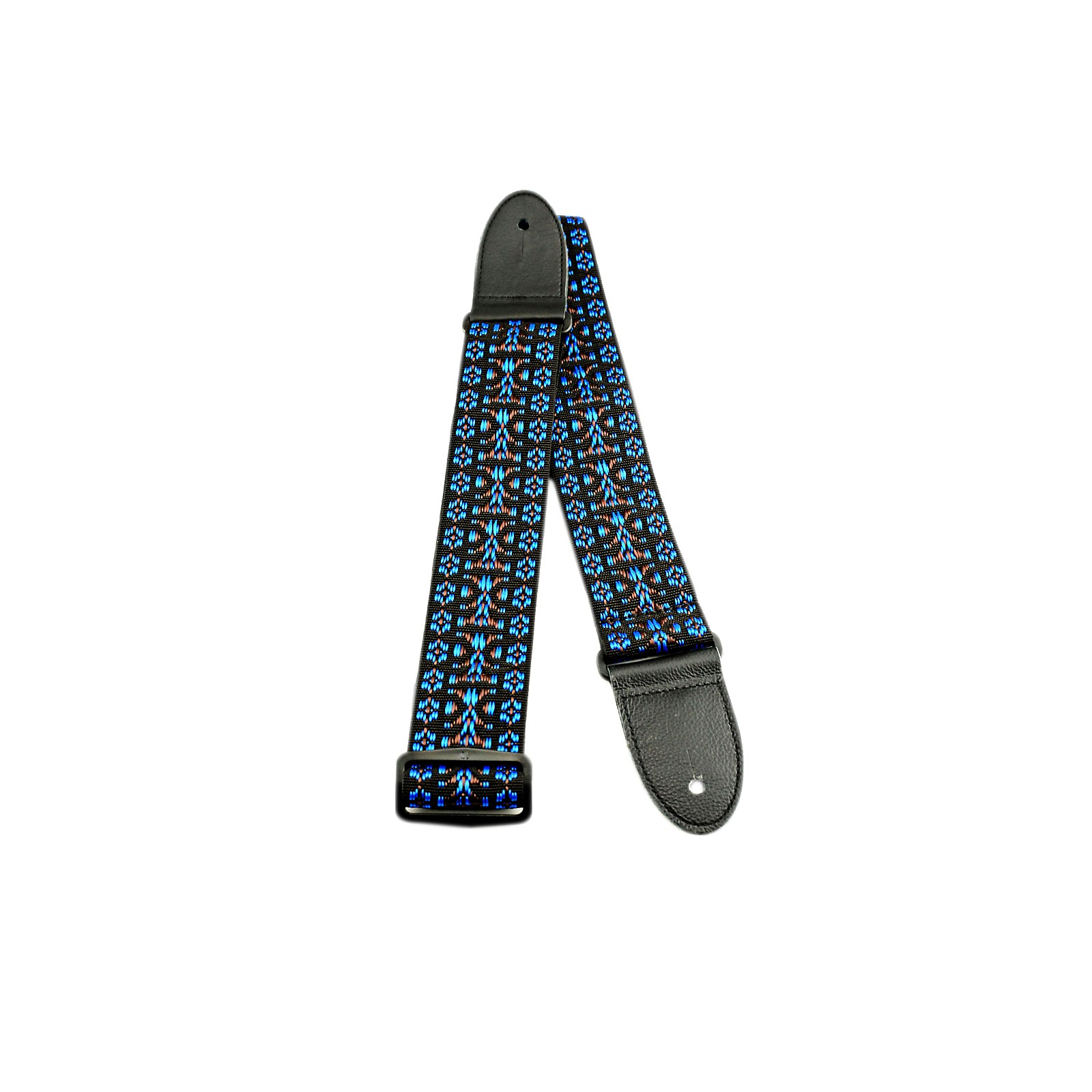 Perri's Hootenanny Design Woven Guitar Strap Blue/Black | Guitar Center