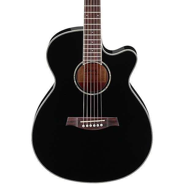 Open Box Ibanez AEG10II Cutaway Acoustic-Electric Guitar Black
