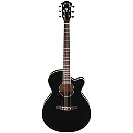 Open Box Ibanez AEG10II Cutaway Acoustic-Electric Guitar Black