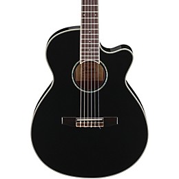 Open Box Ibanez AEG10NII Nylon String Cutaway Acoustic-Electric Guitar Level 2 Black 190839820945