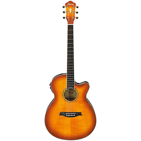 Open Box Ibanez AEG20II Flamed Sycamore Top Cutaway Acoustic-Electric Guitar Level 1 Vintage Violin