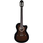 Ibanez Ga35 Thinline Acoustic-Electric Classical Guitar Dark Violin Burst for sale