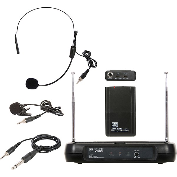 Galaxy Audio Triple Play Diversity VHF Wireless Belt Pack System Freq Code V61