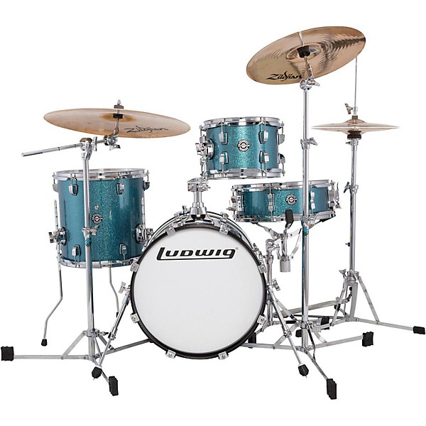 Ludwig Breakbeats by Questlove 4-Piece Shell Pack Azure Sparkle