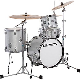 Open Box Ludwig Breakbeats by Questlove 4-Piece Shell Pack Level 1 White Sparkle Chrome Hardware