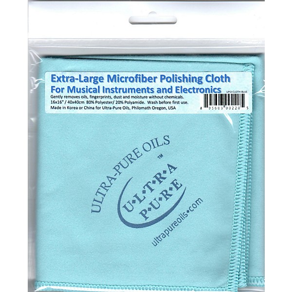 Ultra-Pure Extra-Large Microfiber Polishing Cloth Blue