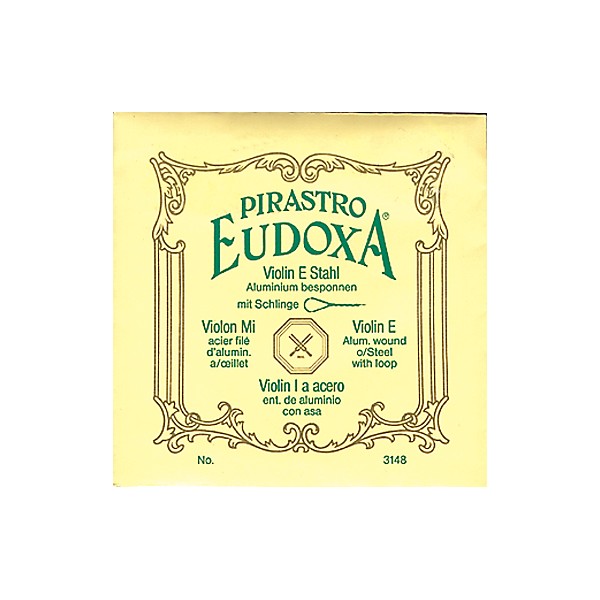 Pirastro Eudoxa Series Violin E String 4/4 Medium Ball End Steel