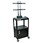 H. Wilson Adjustable Height LCD Cart with Locking Cabinet thumbnail