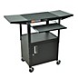 H. Wilson Adjustable Height Cart with Keyboard Tray, Locking Cabinet and Drop Leaf Shelves thumbnail
