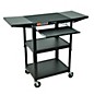 H. Wilson Adjustable Height Cart with Keyboard Tray and Drop Leaf Shelves thumbnail