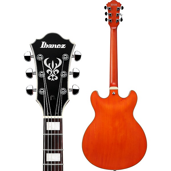 Ibanez Artcore AS73 Semi-Hollow Electric Guitar Transparent Tangerine Flat