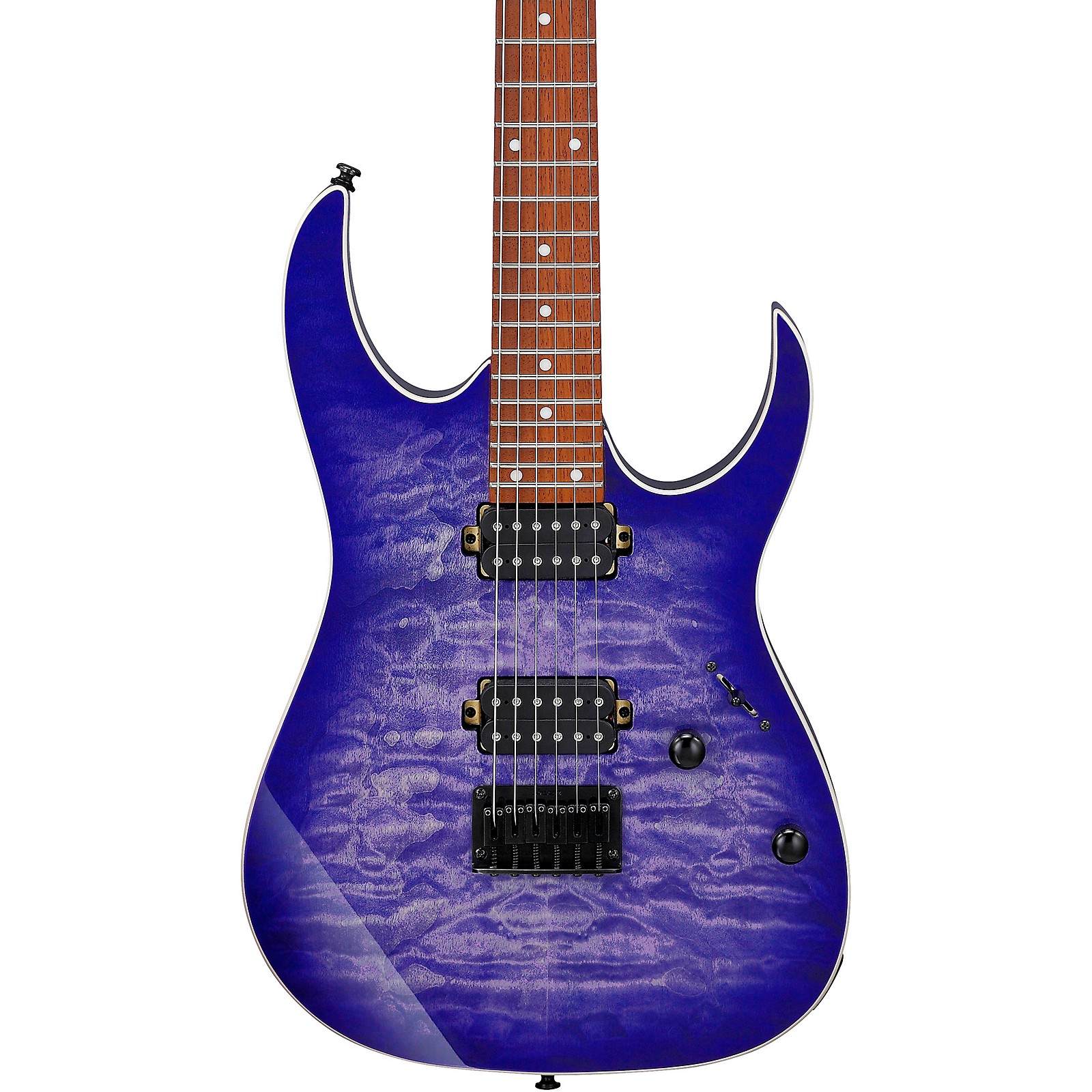 Ibanez RG421QM Quilted Maple Top Electric Guitar Cerulean Blue Burst ...