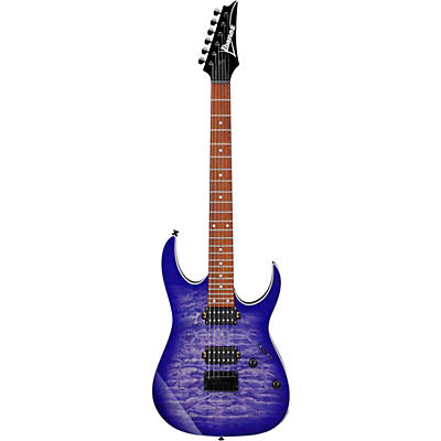 Ibanez Rg421qm Quilted Maple Top Electric Guitar Cerulean Blue Burst for sale
