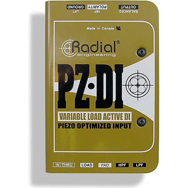 Open Box Radial Engineering PZ-DI Acoustic/Orchestral Instrument Active Direct Box Level 1