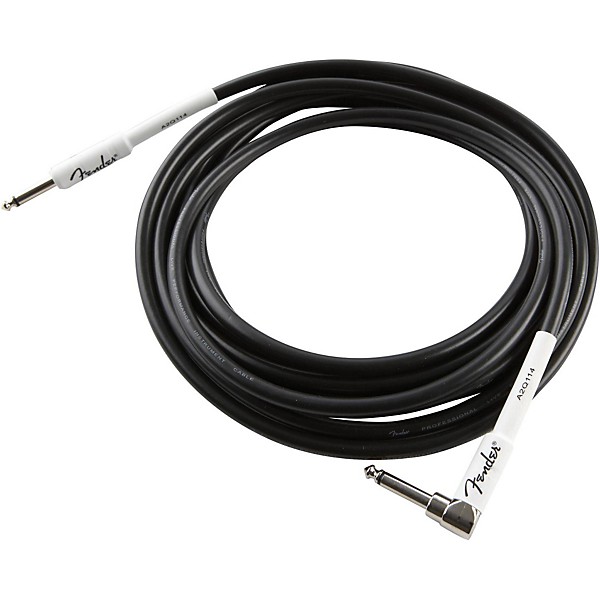Fender Performance Series Right-Angle Instrument Cable Black 18.6 ft.