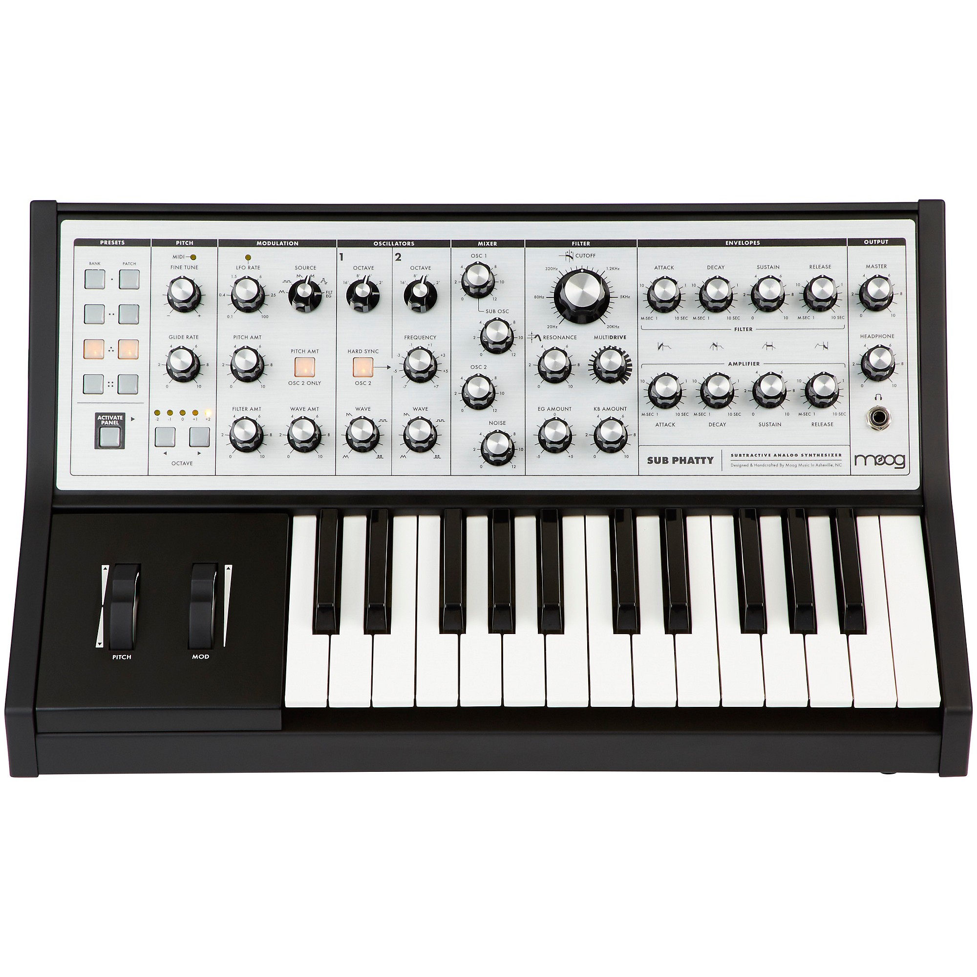 Open Box Moog Sub Phatty 25-Key Analog Synthesizer 888365399188