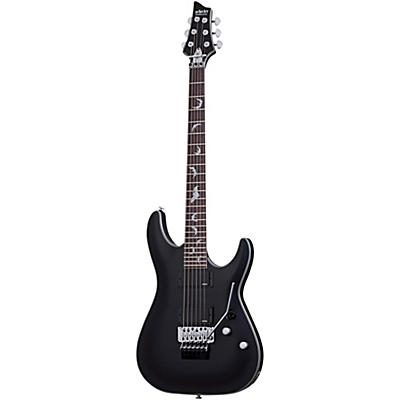 Schecter Guitar Research Damien Platinum 6 With Floyd Rose Electric Guitar Satin Black for sale
