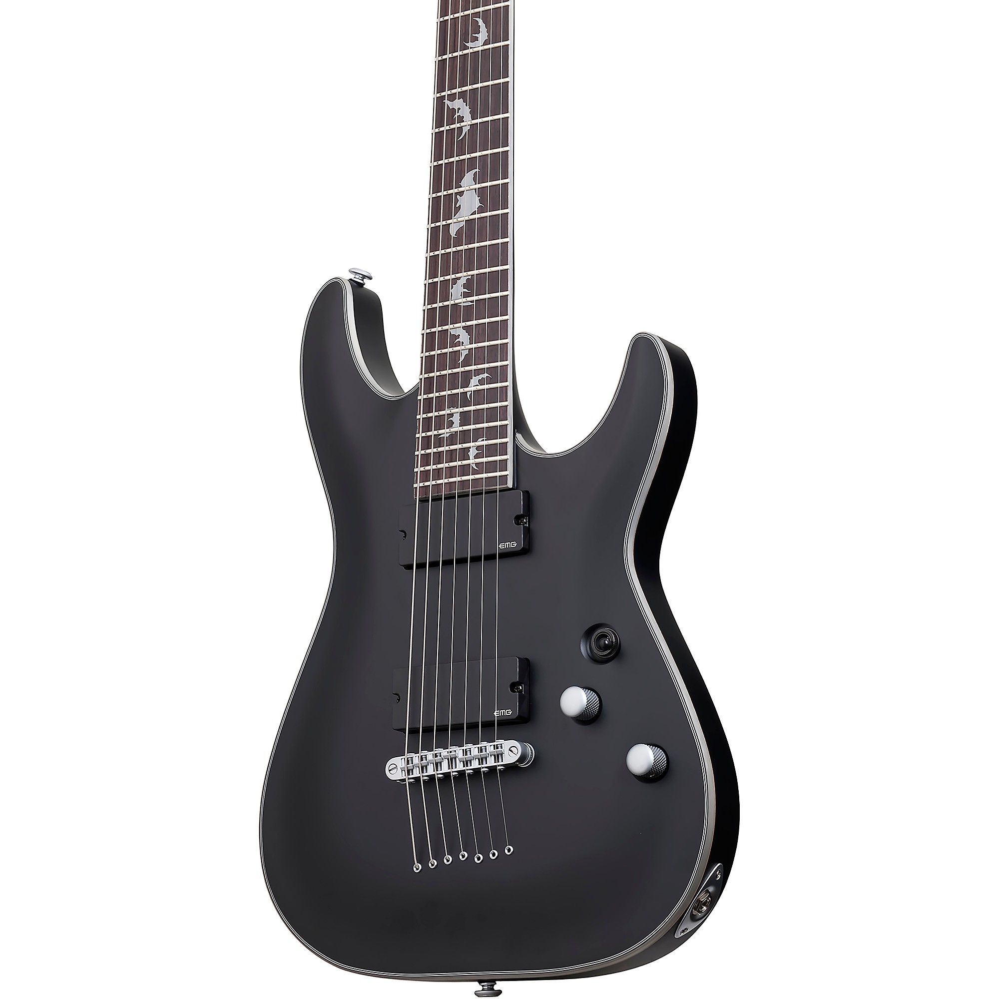 Schecter Guitar Research Damien Platinum 7-String Electric Guitar Satin  Black