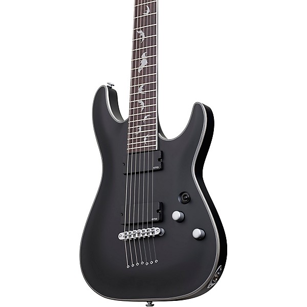 Open Box Schecter Guitar Research Damien Platinum 7-String Electric Guitar Level 1 Satin Black