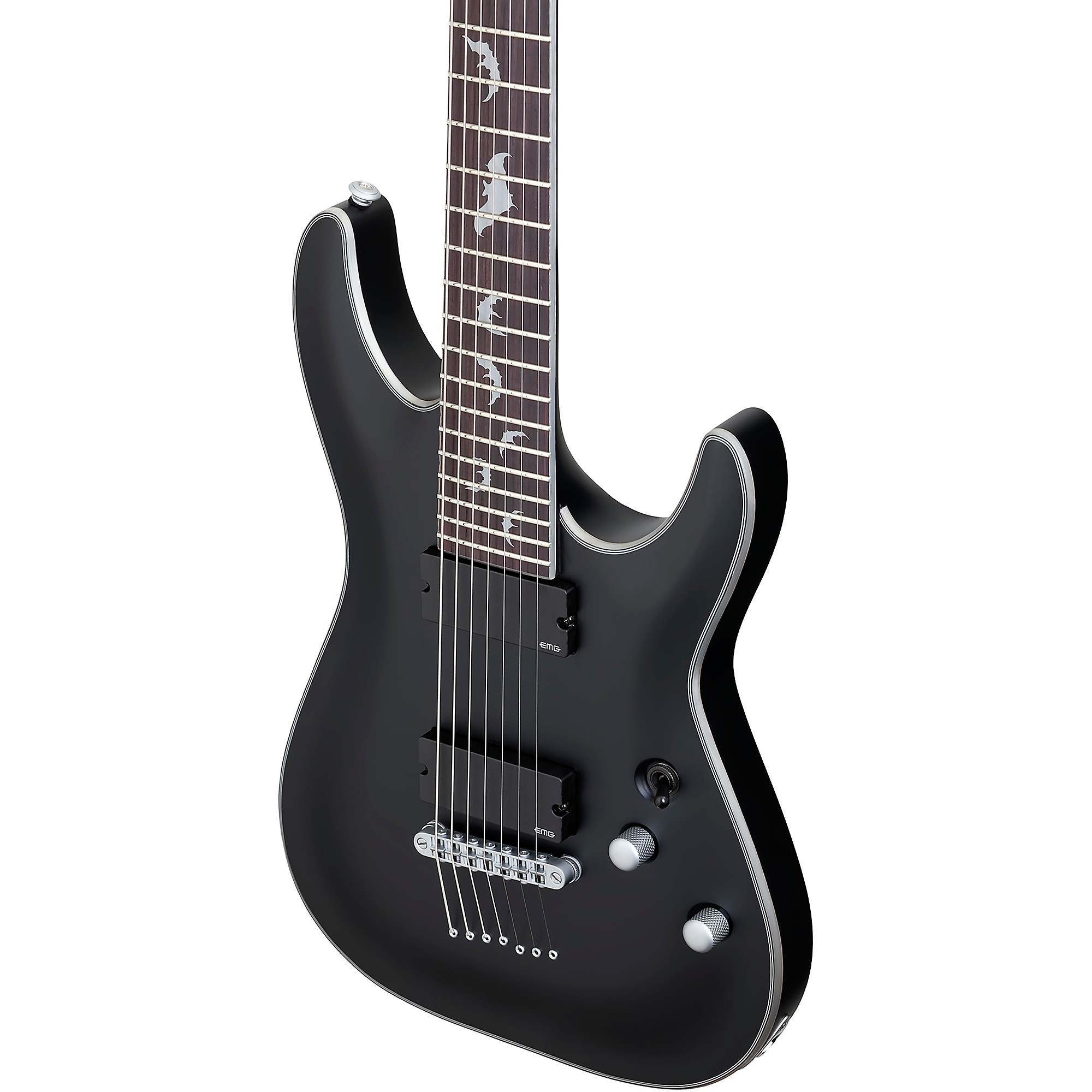 Schecter Guitar Research Damien Platinum 7-String Electric Guitar Satin  Black