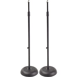 Proline MS235BK Round Base Mic Stand 2-Pack Black