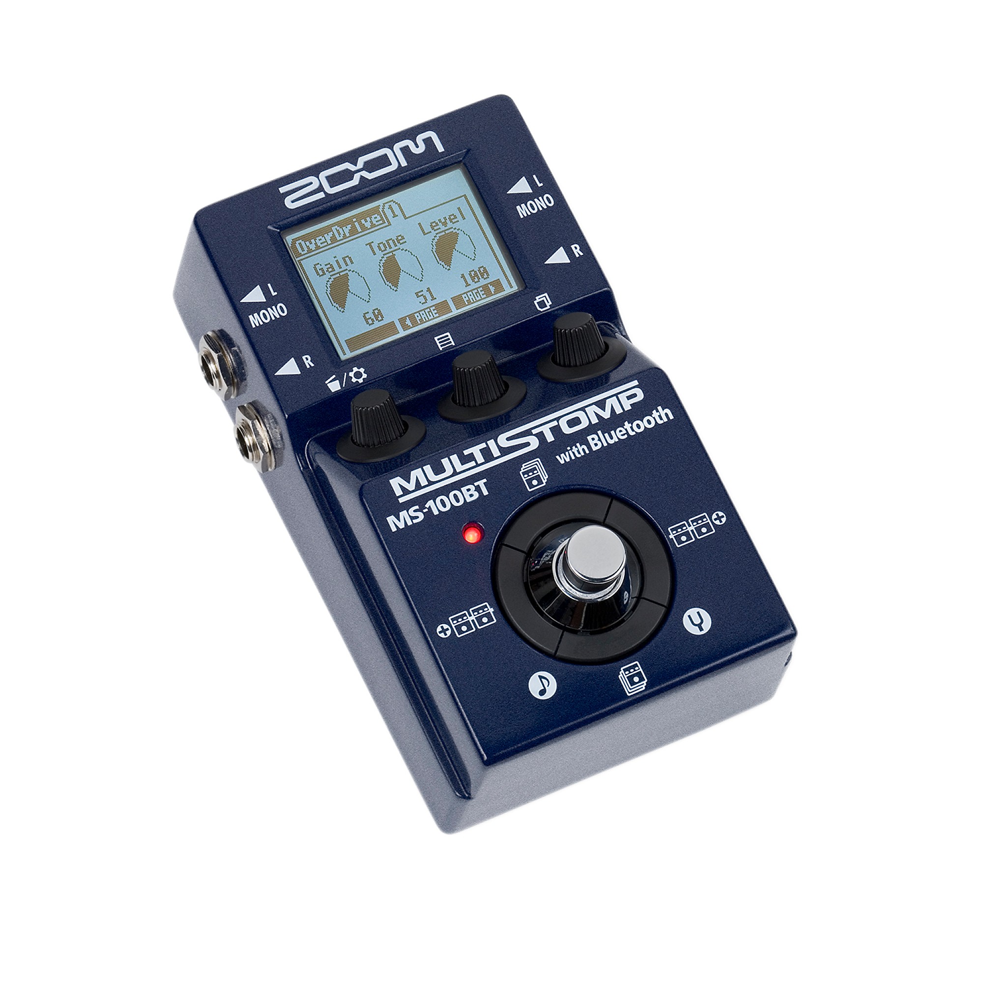 Open Box Zoom MS100BT Multistomp Pedal w/ Bluetooth Multi FX Pedal