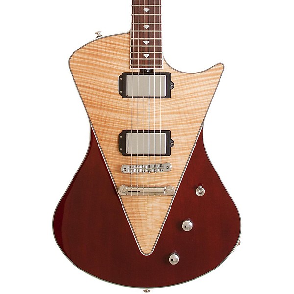 Open Box Ernie Ball Music Man Armada Electric Guitar Level 1 Flamed Top, Natural/Transparent Red Rosewood
