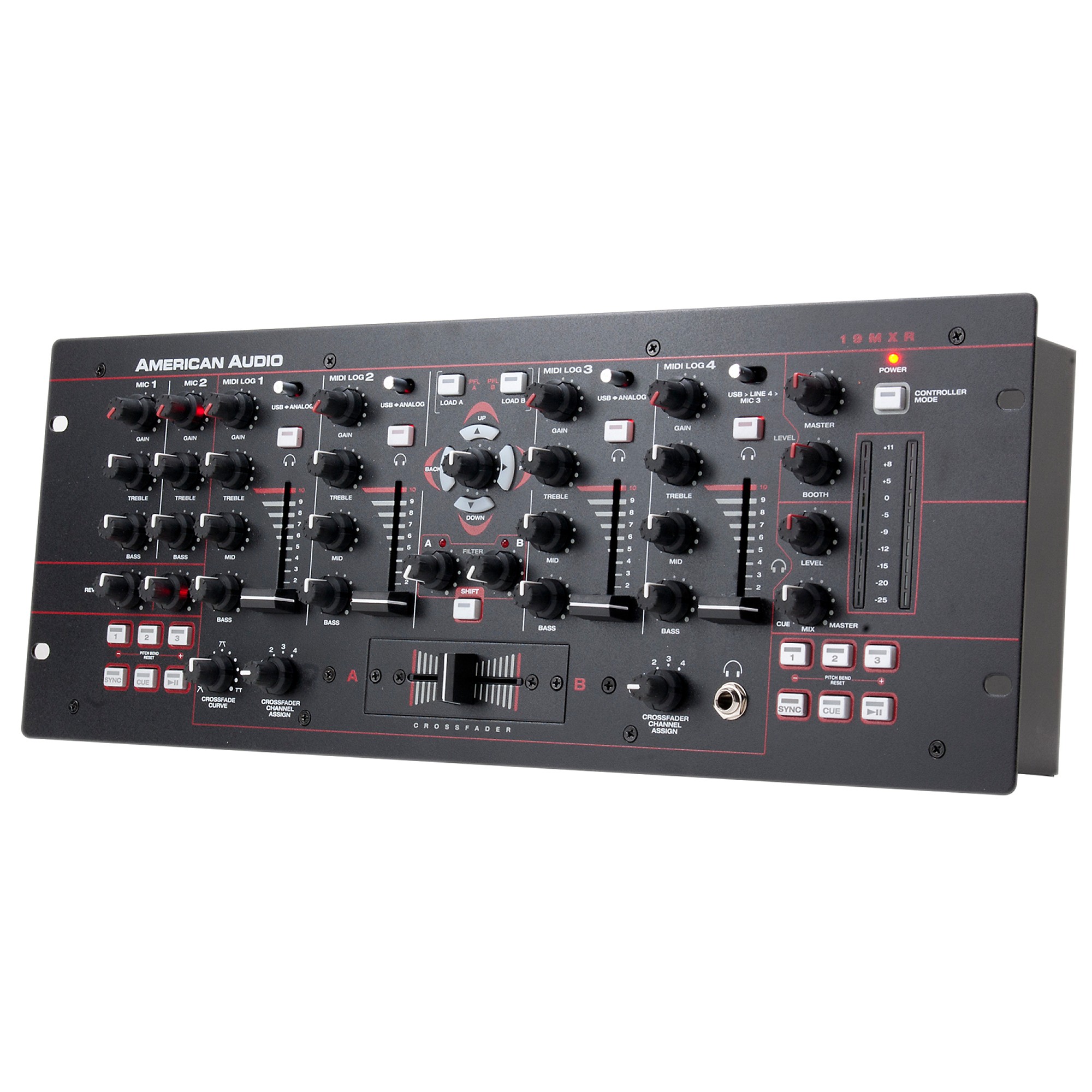 American Audio 19MXR 4-Channel MIDILOG DJ Mixer | Guitar Center