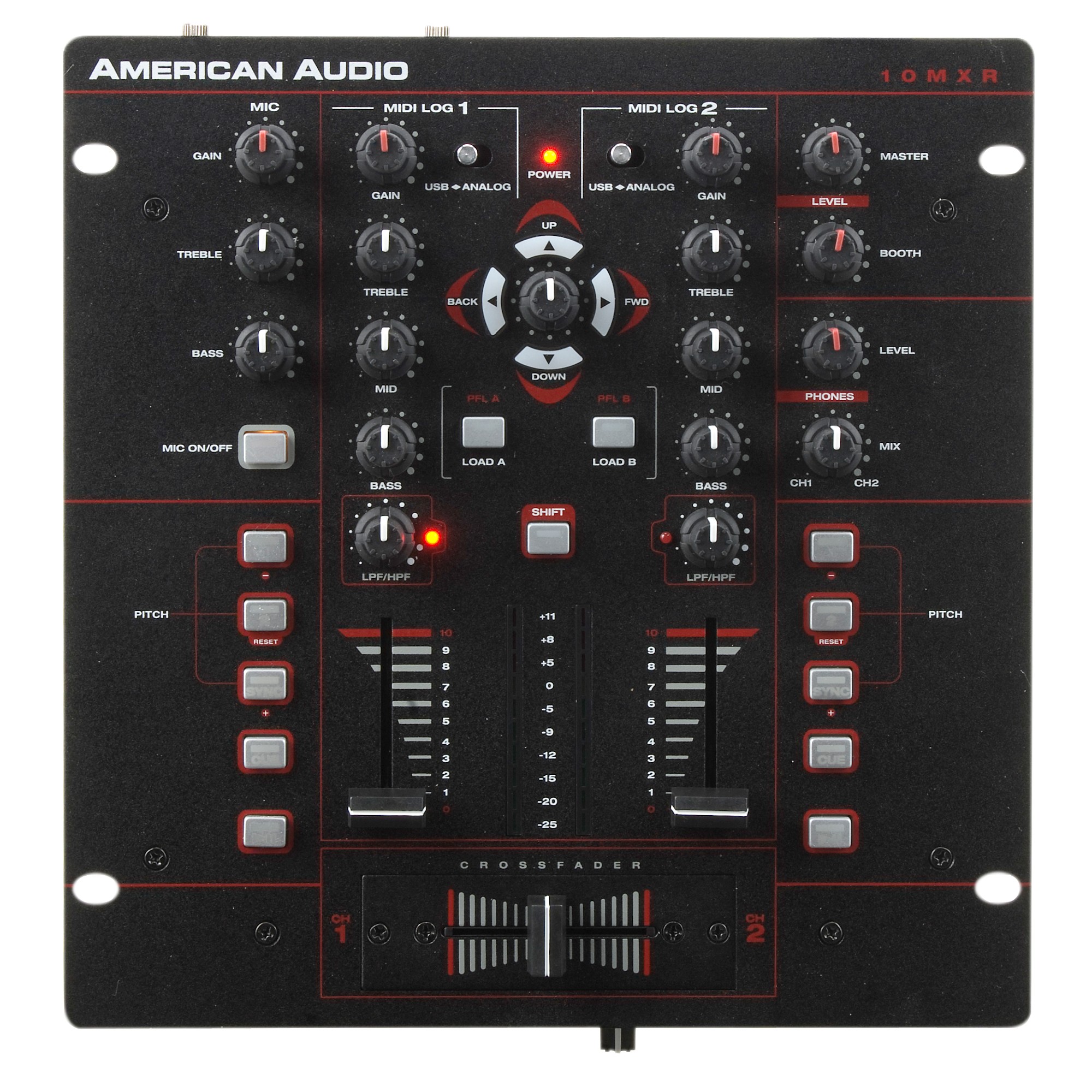 American Audio 10MXR 2-Channel MIDILOG DJ Mixer | Guitar Center