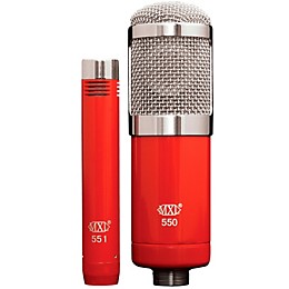 MXL 550/551R Recording Microphone Kit Red