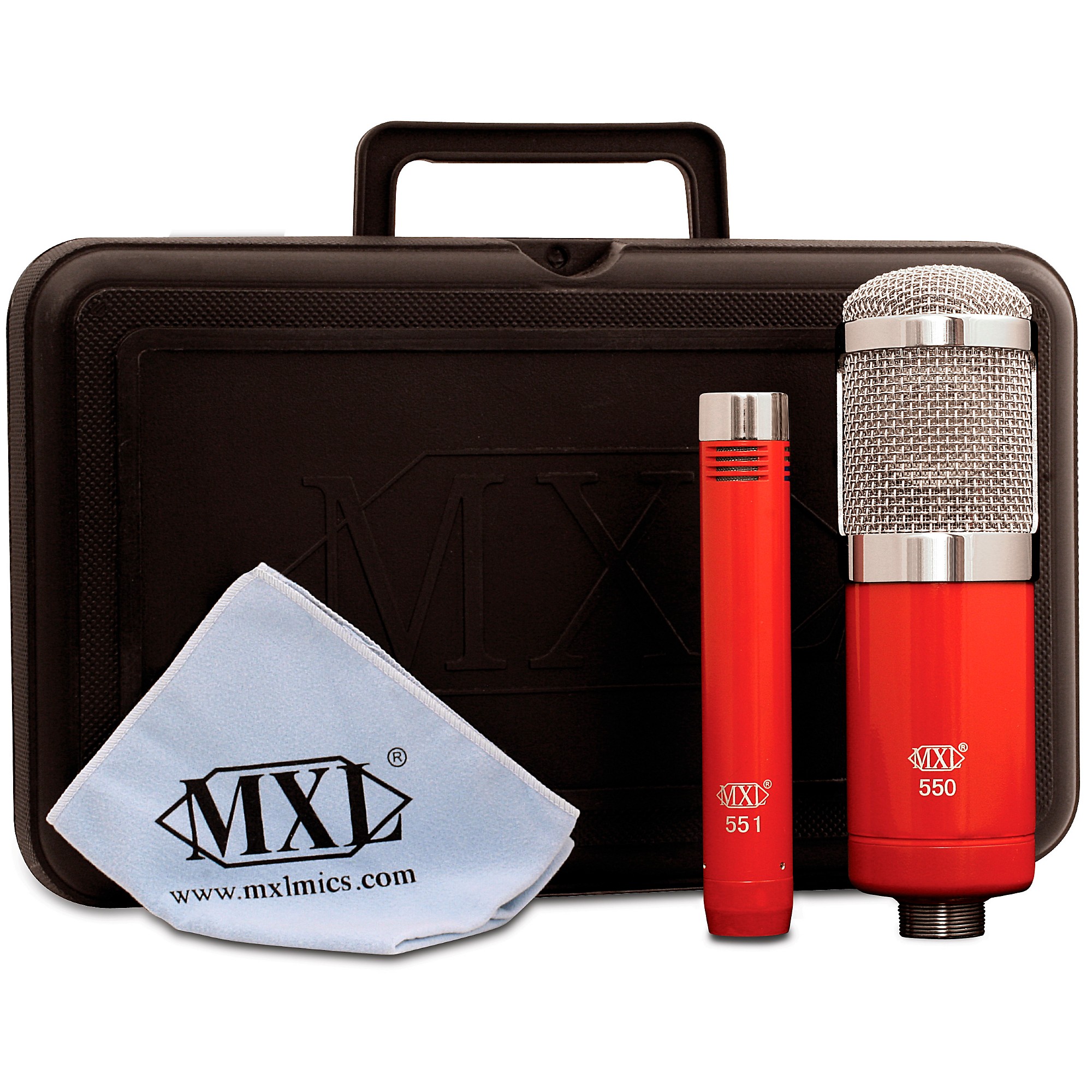 MXL 550/551R Recording Microphone Kit Red | Guitar Center
