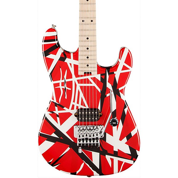 Open Box EVH Striped Series Electric Guitar Level 2 Red with Black Stripes 888365983967