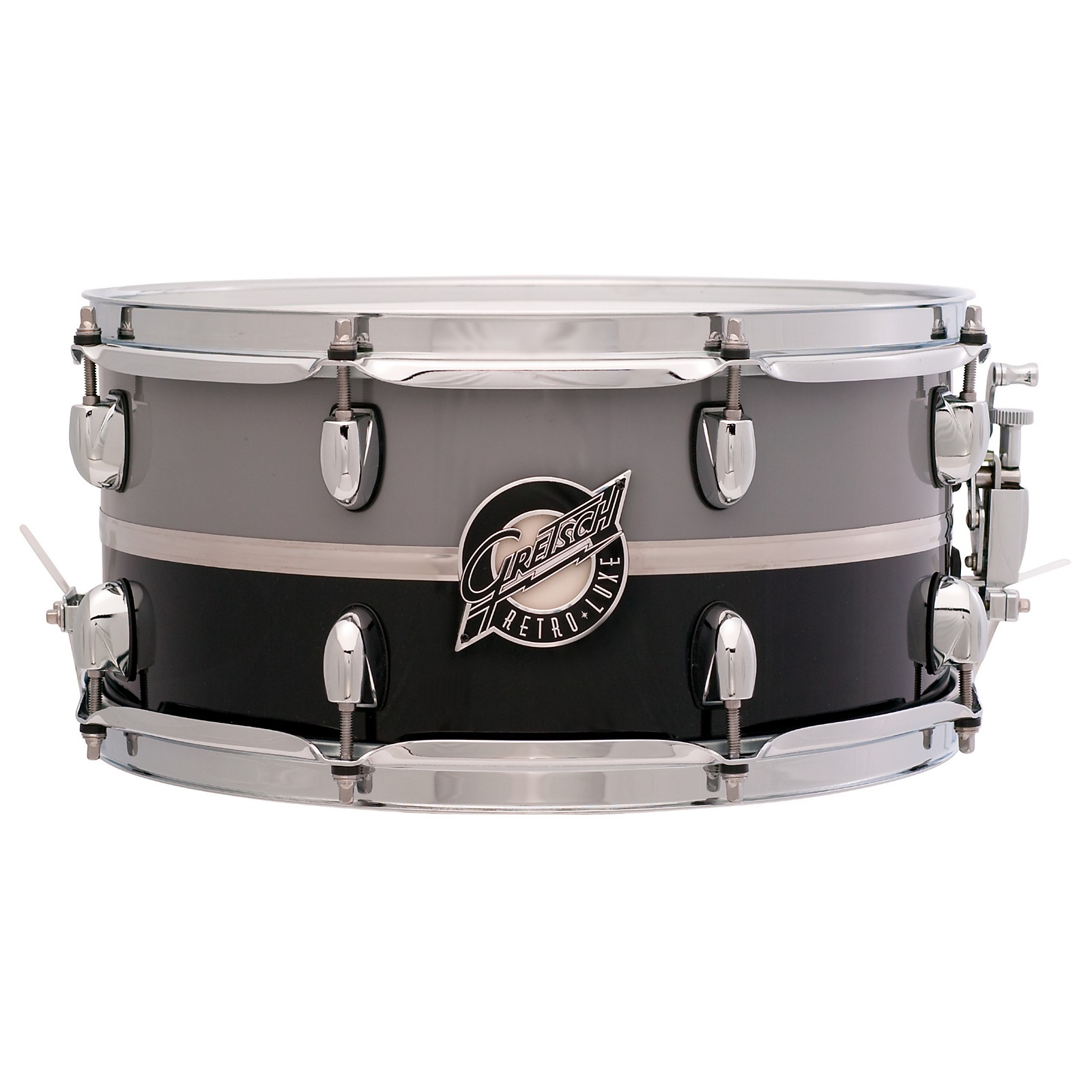 Gretsch Drums Retroluxe Snare Drum Pewter/Black 6.5 x 14 | Guitar