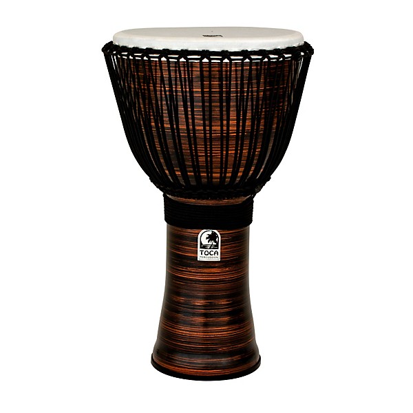 Toca Spun Copper Rope Tuned Djembe With Bag 14 in.