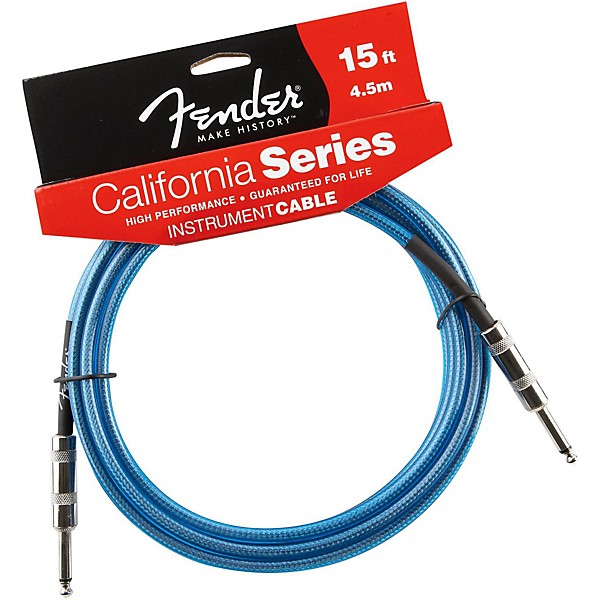 Clearance Fender California Instrument Cable Lake Placid Blue 15 ft.