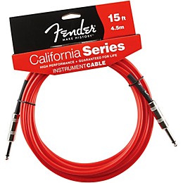Clearance Fender California Instrument Cable Candy Apple Red 15 ft.
